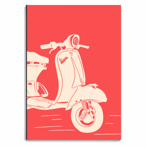 Red Vespa - personalised A4, A5, A6 notebook by Lisa Wardle