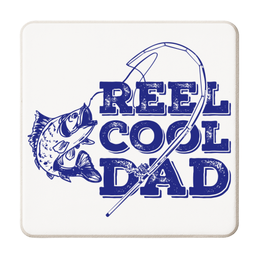 Reel Cool Dad - personalised beer coaster by EZbie