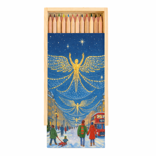 Regent Street Lights - Coloured Pencils with Box by Ms Doodle