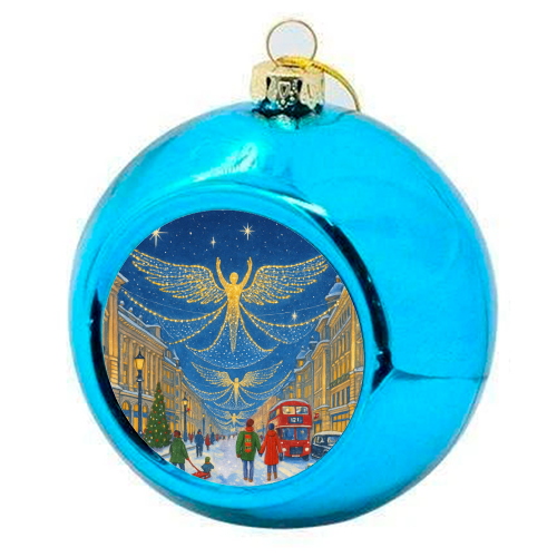 Regent Street Lights - colourful christmas bauble by Ms Doodle