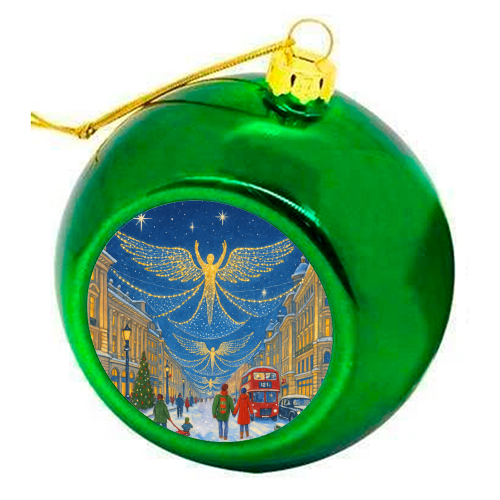 Regent Street Lights - colourful christmas bauble by Ms Doodle