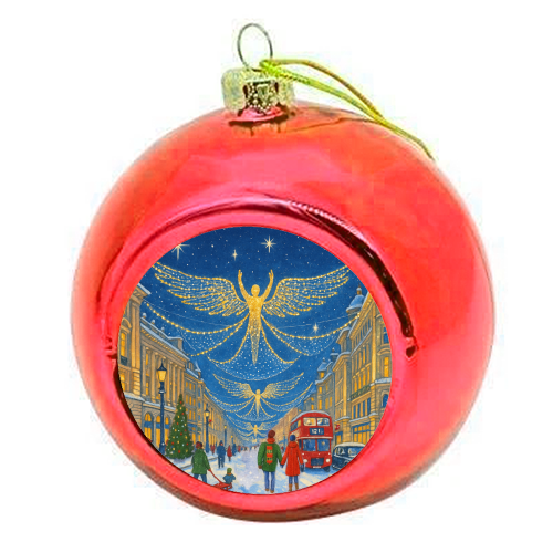 Regent Street Lights - colourful christmas bauble by Ms Doodle