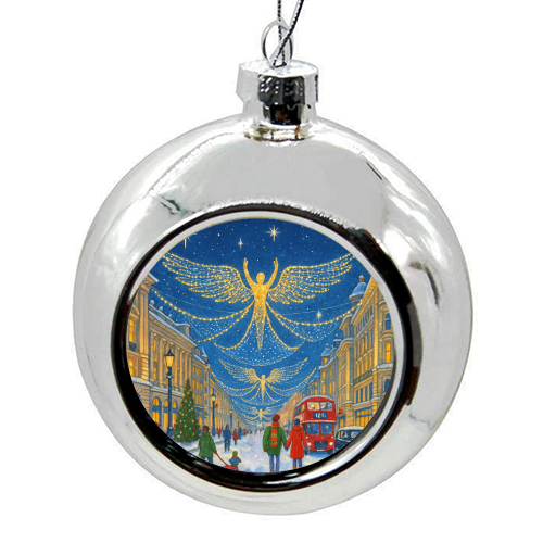 Regent Street Lights - colourful christmas bauble by Ms Doodle