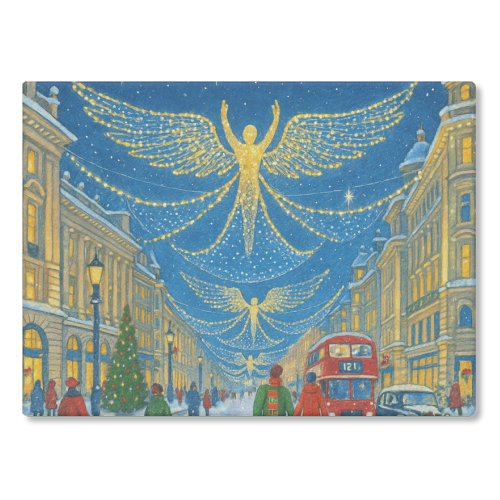 Regent Street Lights - glass chopping board by Ms Doodle