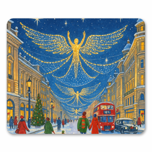 Regent Street Lights - mouse mat by Ms Doodle