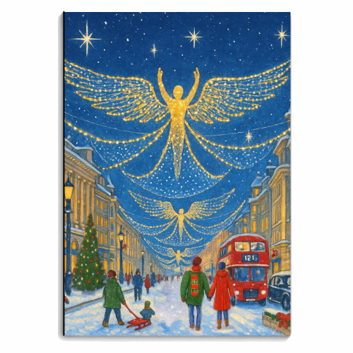 Regent Street Lights - personalised A4, A5, A6 notebook by Ms Doodle