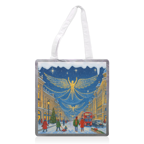 Regent Street Lights - printed canvas tote bag by Ms Doodle