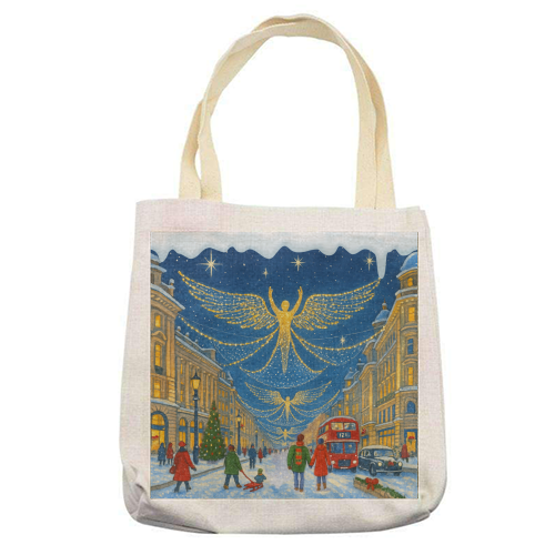 Regent Street Lights - printed canvas tote bag by Ms Doodle