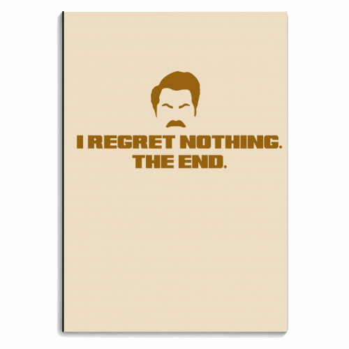 Regret Nothing. The end. - personalised A4, A5, A6 notebook by Wallace Elizabeth