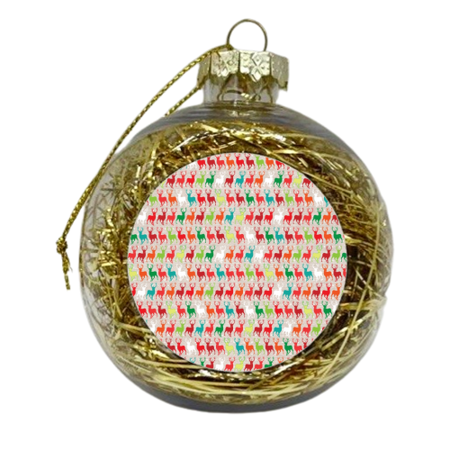 Reindeer Repeat - xmas bauble by Lizzie Barber
