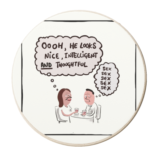 Relationships - personalised beer coaster by David Black