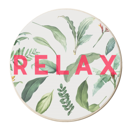 Relax - personalised beer coaster by The 13 Prints