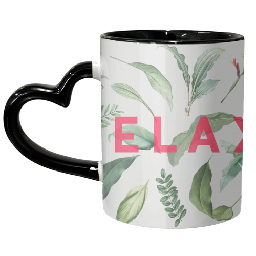 Relax - unique mug by The 13 Prints