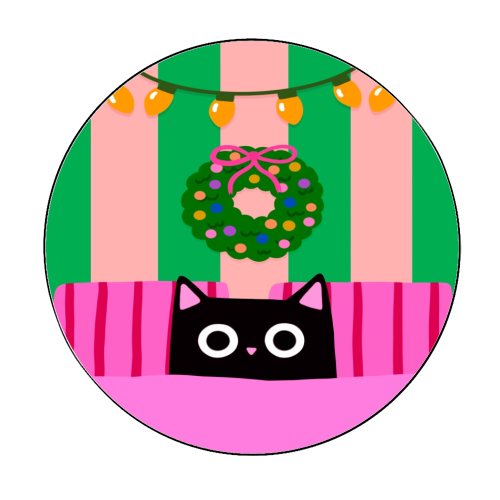 Relaxing Christmas - Circle Sticker by The Paper Tail