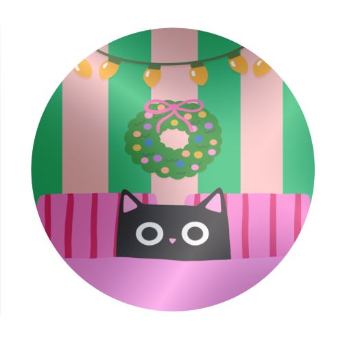 Relaxing Christmas - Circle Sticker by The Paper Tail