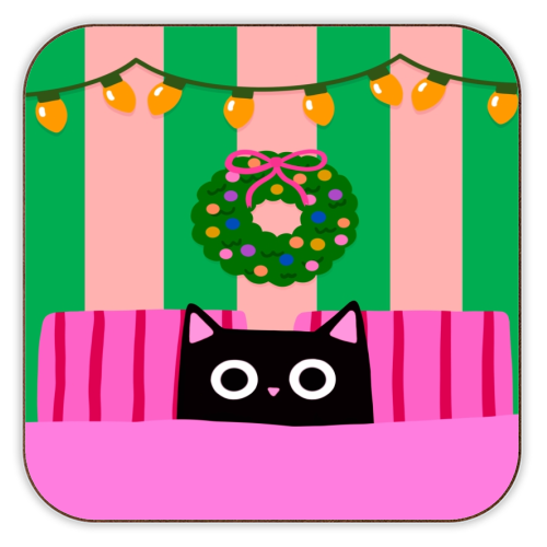 Relaxing Christmas - personalised beer coaster by The Paper Tail