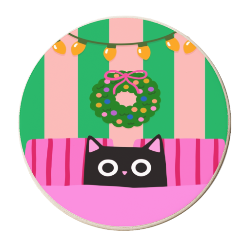 Relaxing Christmas - personalised beer coaster by The Paper Tail