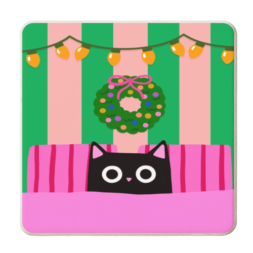 Relaxing Christmas - personalised beer coaster by The Paper Tail