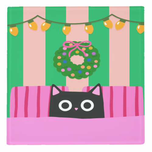 Relaxing Christmas - personalised beer coaster by The Paper Tail