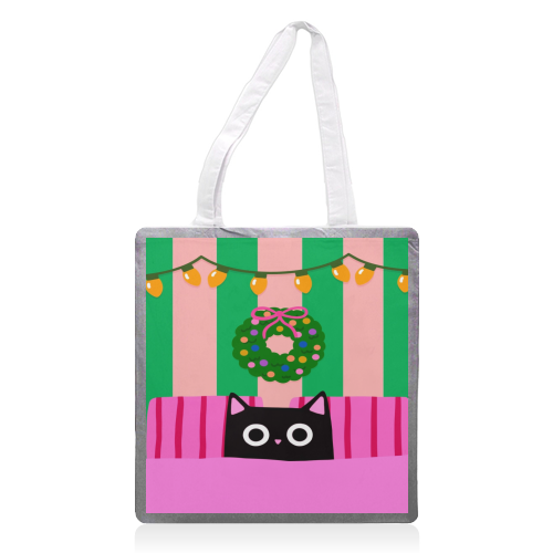 Relaxing Christmas - printed canvas tote bag by The Paper Tail