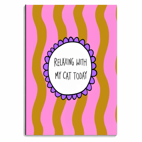 Relaxing With My Cat - personalised A4, A5, A6 notebook by The Paper Tail