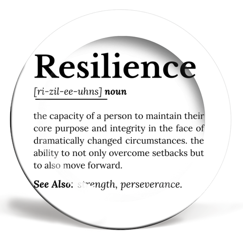 Resilience Definition - ceramic dinner plate by timsal shol