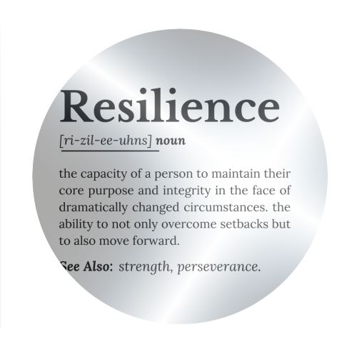 Resilience Definition - Circle Sticker by timsal shol