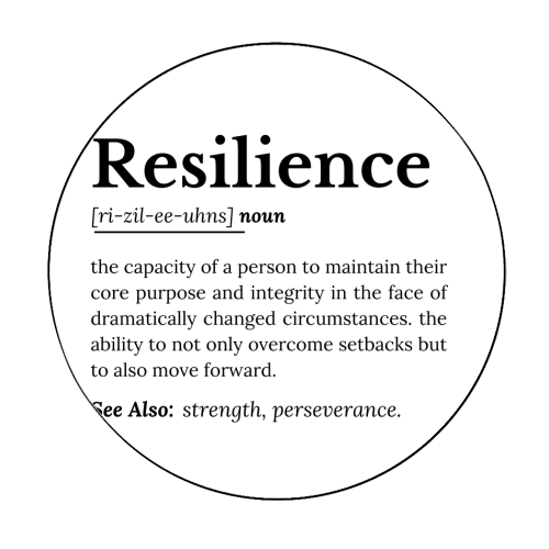 Resilience Definition - Circle Sticker by timsal shol