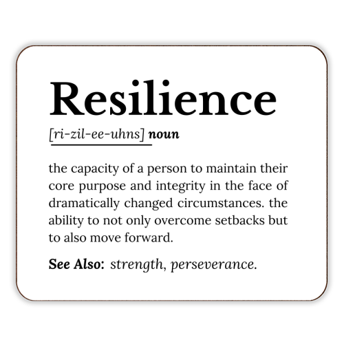 Resilience Definition - designer placemat by timsal shol