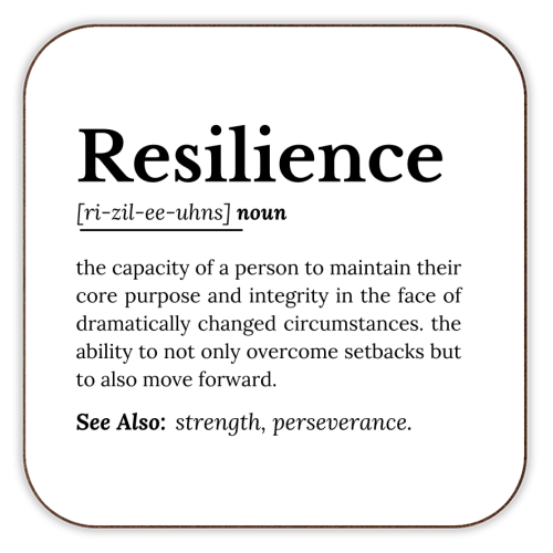 Resilience Definition - personalised beer coaster by timsal shol