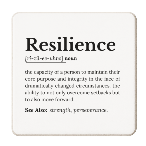 Resilience Definition - personalised beer coaster by timsal shol