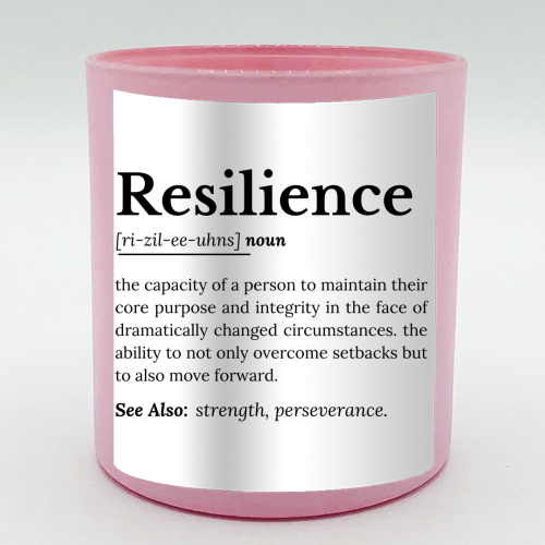 Resilience Definition - scented candle by timsal shol