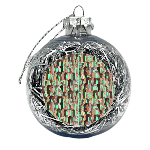 Resist - Green - xmas bauble by Alice Palazon