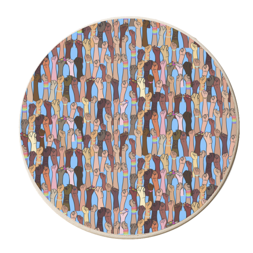 Resist - Purple - personalised beer coaster by Alice Palazon