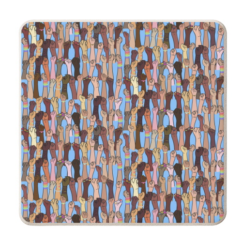 Resist - Purple - personalised beer coaster by Alice Palazon