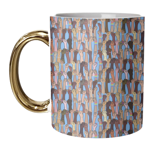 Resist - Purple - unique mug by Alice Palazon