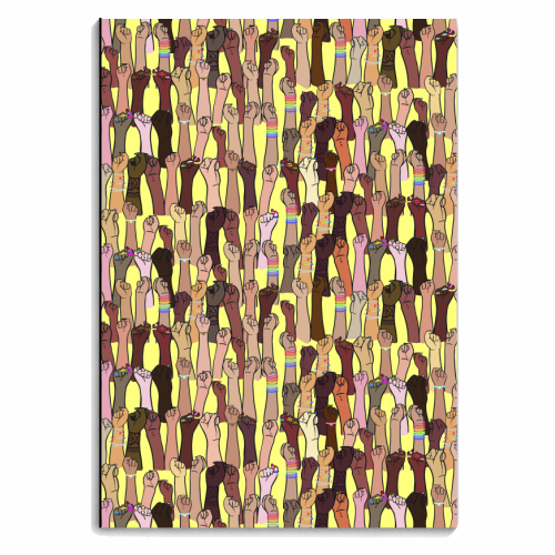 Resist - Yellow - personalised A4, A5, A6 notebook by Alice Palazon