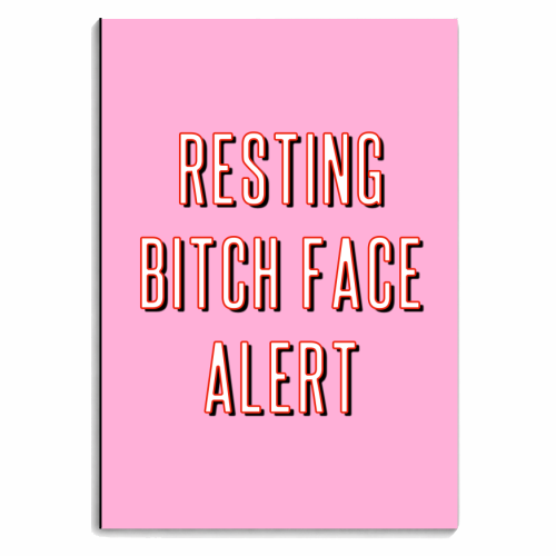 Resting Bitch Face Alert - personalised A4, A5, A6 notebook by Adam Regester
