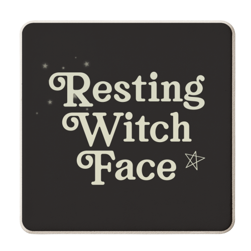 Resting Witch Face - personalised beer coaster by Giddy Kipper