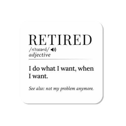 Retired Definition – Funny Retirement Quote - Magnet by skattia ilie