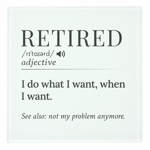 Retired Definition – Funny Retirement Quote - personalised beer coaster by skattia ilie