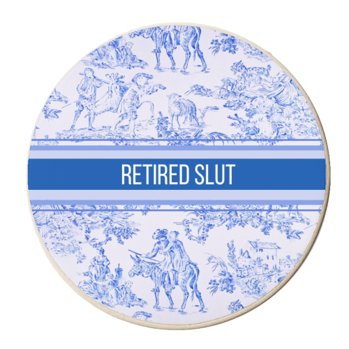 Retired Slut - personalised beer coaster by Lilly Rose