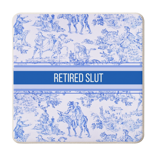 Retired Slut - personalised beer coaster by Lilly Rose