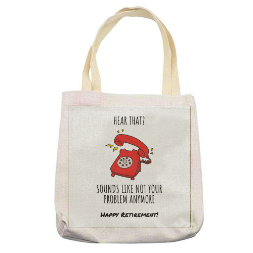 Retirement Celebration - printed canvas tote bag by timsal shol