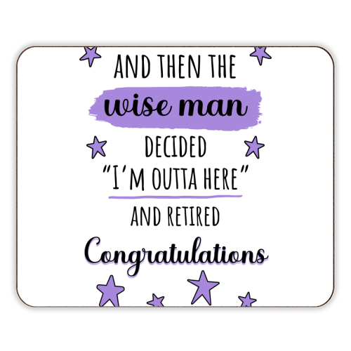 Retirement - Funny & Congratulations for Men, Colleague - designer placemat by timsal shol