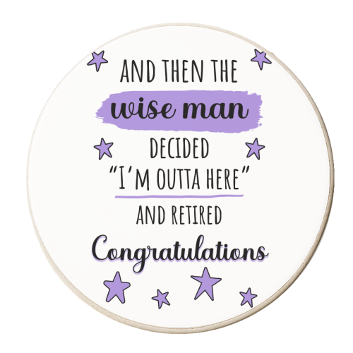 Retirement - Funny & Congratulations for Men, Colleague - personalised beer coaster by timsal shol
