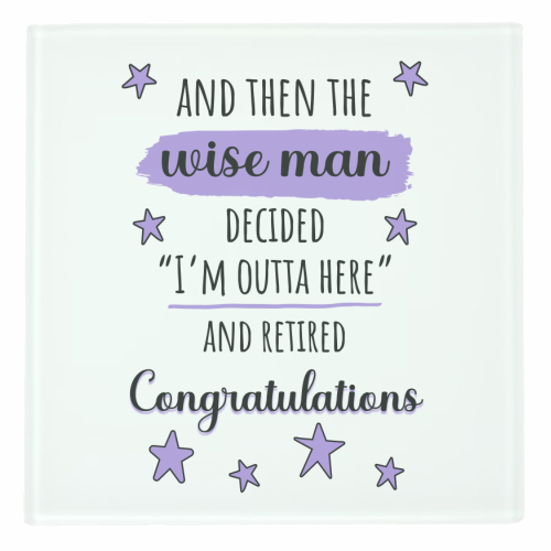 Retirement - Funny & Congratulations for Men, Colleague - personalised beer coaster by timsal shol