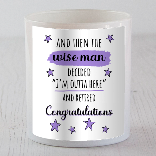 Retirement - Funny & Congratulations for Men, Colleague - scented candle by timsal shol