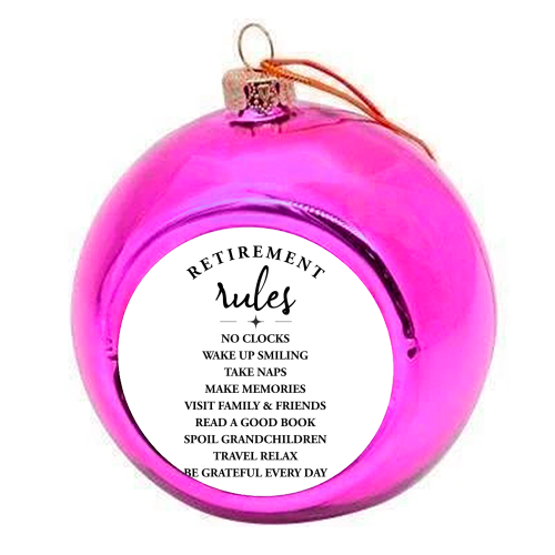 Retirement Rules – Embrace the Joy of a New Chapter - colourful christmas bauble by skattia ilie