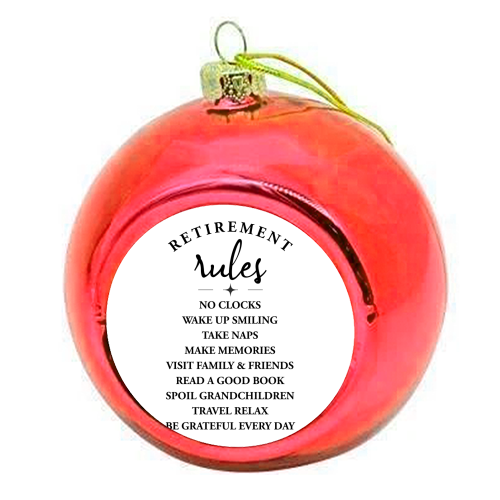 Retirement Rules – Embrace the Joy of a New Chapter - colourful christmas bauble by skattia ilie